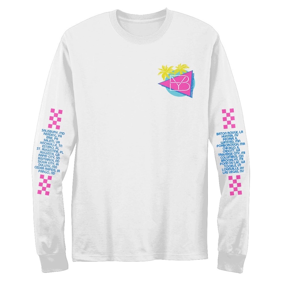 NWOT Brett Young Official Retro Tour 2019 Long Sleeve T-Shirt Unisex Sz S, XXL